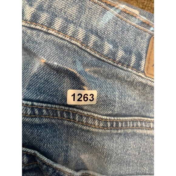 American Eagle Jeans Womens 10 High Rise Baggy Straight Distressed Ripped Denim - Picture 9 of 9